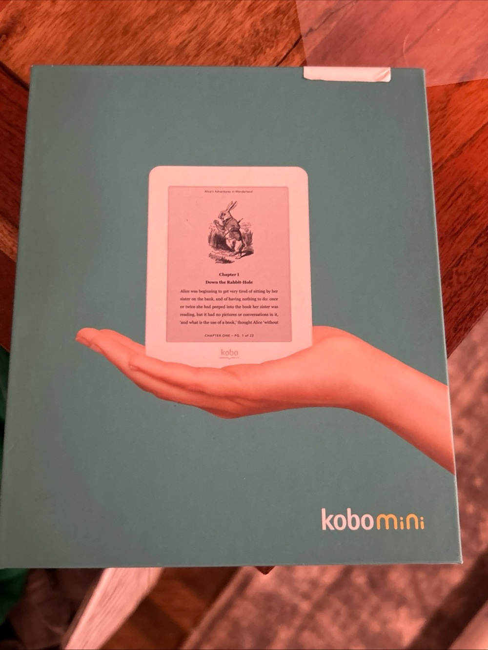 Kobo Mini eReader in Teal Box